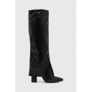 Answear Lab cizme femei, culoarea negru, cu toc drept