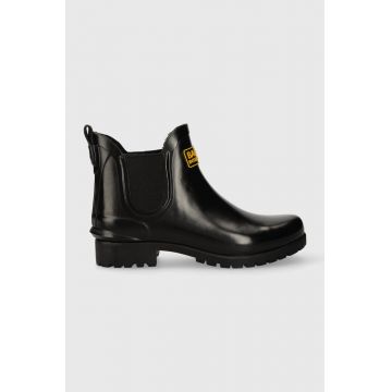 Barbour cizme B.Intl Assen Chelsea femei, culoarea negru, LRF0080BK11