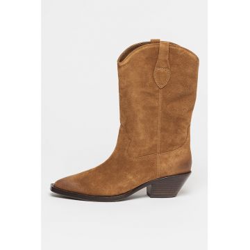 Cizme cowboy de piele intoarsa - fara inchidere Dalton