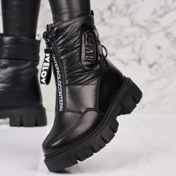Cizme Dama Imblanite Negre din Fas Ozzlynn