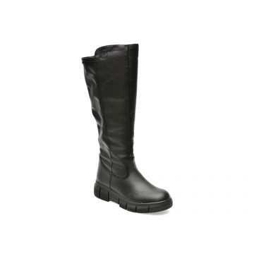 Cizme RIEKER negre, X3451, din piele ecologica