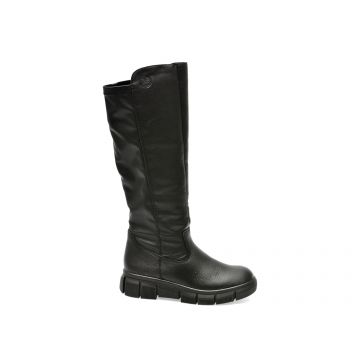 Cizme RIEKER negre, X3451, din piele ecologica