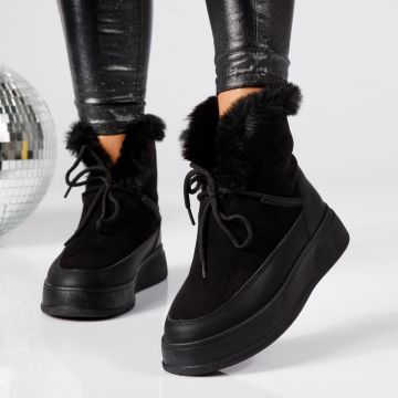 Cizme Scurte Dama Nika Negre #17264 Cizme Scurte Dama Nika Negre #17264