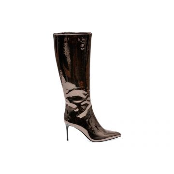 Cizme Steve Madden argintii, LOVABLE, din piele ecologica