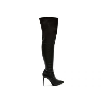 Cizme Steve Madden negre, KEANDRA, din piele ecologica
