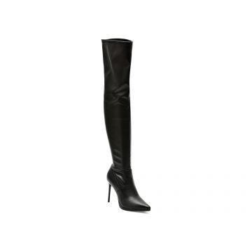 Cizme Steve Madden negre, KEANDRA, din piele ecologica