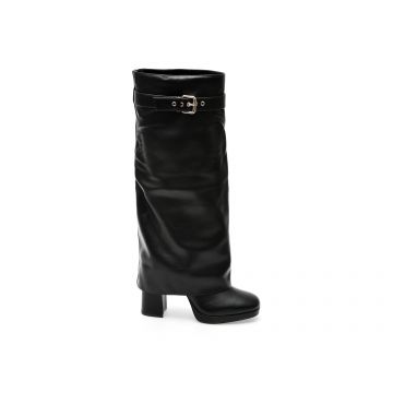 Cizme Steve Madden negre, MELLA, din piele ecologica