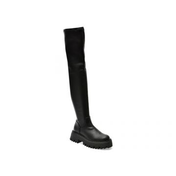 Cizme Steve Madden negre, OUTSOUR, din piele ecologica