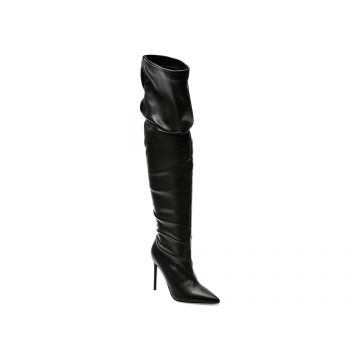 Cizme Steve Madden negre, VANGUAR, din piele ecologica