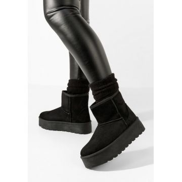 Cizme tip ugg cu platformă Zadra V6 negre