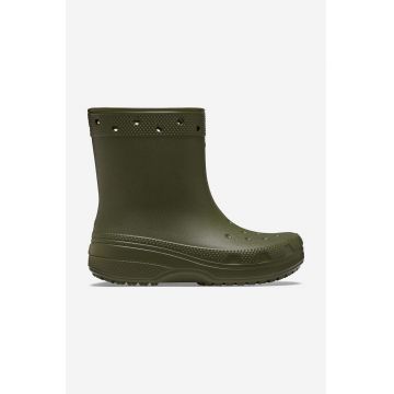 Crocs cizme Classic Rain Boot culoarea verde 208363.ARMY.GREEN-GREEN