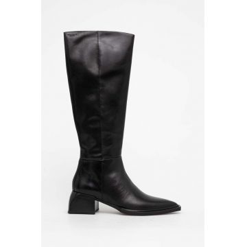 Vagabond Shoemakers ghete de piele VIVIAN femei, culoarea negru, cu toc drept, 5453.101.20