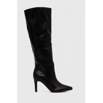 Answear Lab cizme femei, culoarea negru, cu toc cui