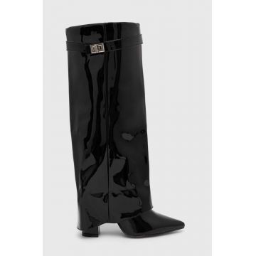 Answear Lab cizme femei, culoarea negru, cu toc drept