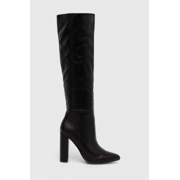 Answear Lab cizme femei, culoarea negru, cu toc drept