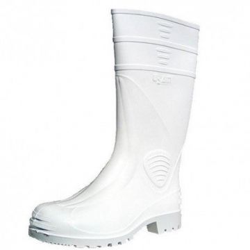 Cizme Albe Din Pvc Inaltime 33cm