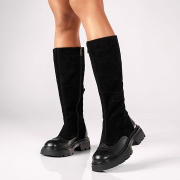 Cizme Dama Scurte Oxford Negre #17730