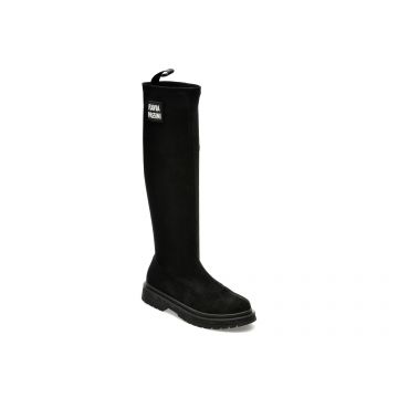 Cizme FLAVIA PASSINI negre, D212, din material textil