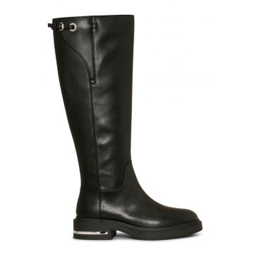 Cizme mid-calf de piele ecologica