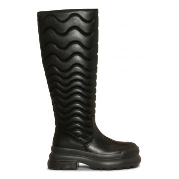 Cizme mid-calf de piele ecologica