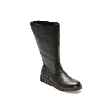 Cizme RIEKER negre, Y3462, din piele naturala