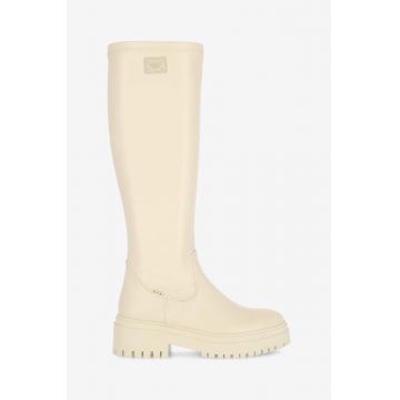 Mexx cizme Maike femei, culoarea bej, cu toc plat, MXTY024601W