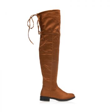 Cizme Camel piele întoarsă Șosete