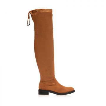 Cizme Camel piele întoarsă Șosete