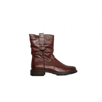 Cizme damă din piele naturală, Leofex - 333 Cognac Box