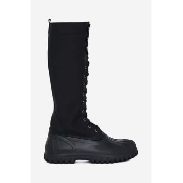 Rains cizme x Diemme Anatra Alto High Boot femei, culoarea negru, cu toc plat 2058.BLACK-BLACK
