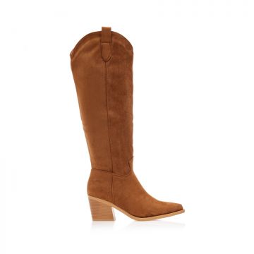 Cizme Camel piele întoarsă Cowboy