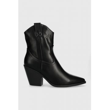 Answear Lab cizme femei, culoarea negru, cu toc drept