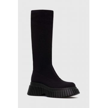 Camper cizme BCN femei, culoarea negru, cu toc plat, K400689-001