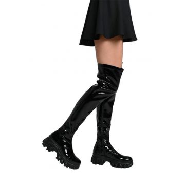 Cizme de piele lungi peste genunchi
