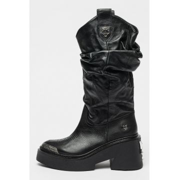 Cizme mid-calf de piele Stable