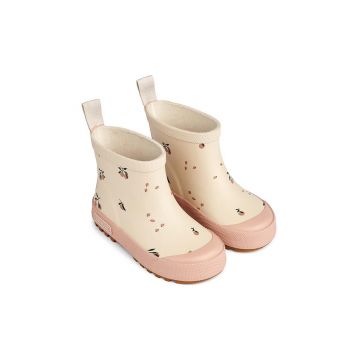 Liewood cizme copii Tekla Printed Rainboot culoarea roz