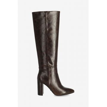 Mexx cizme KRYSTAL INDY femei, culoarea maro, cu toc drept, MIQL1801143W-01