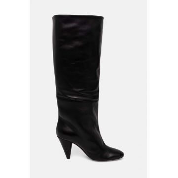 Proenza Schouler ghete de piele Cone femei, culoarea negru, cu toc drept, PS43031A Proenza Schouler ghete de piele Cone femei, culoarea negru, cu toc drept, PS43031A