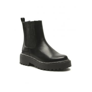 Cizme Chelsea dama -  Piele ecologica - Negru