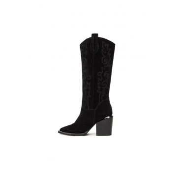 Cizme dama -  303084486 - Negru - Piele intoarsa