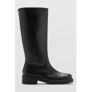 Cizme lungi pana la genunchi din piele