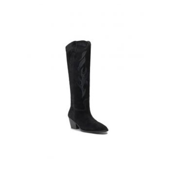 Cizme dama 14297-C -  Piele naturala - Negru -