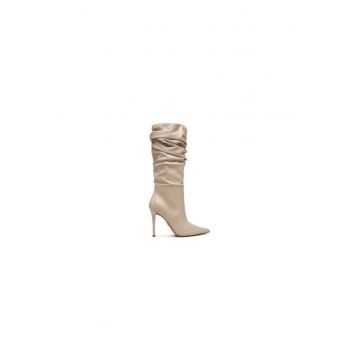 Cizme dama  304365669 - Piele ecologica - Bej