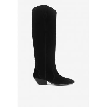 Cizme dama  5905588767022 - Piele intoarsa - Negru