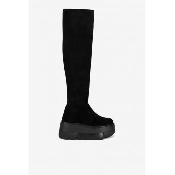 Cizme dama  5905588821915 - Piele intoarsa - Negru