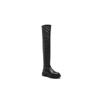 Cizme dama  D Iridea H D16HRH 0KB43 - piele ecologica - negru -