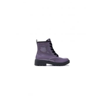 Cizme dama  Piele ecologica - Violet