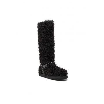 Cizme dama -  Textil - Negru
