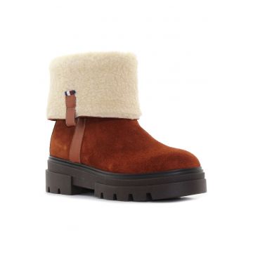 Cizme de damă maro  Faux Fur Suede Mărime:
