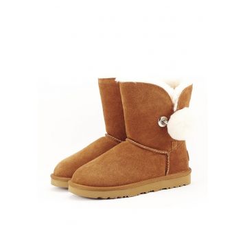Cizme camel din piele naturala Silvia 110 7132